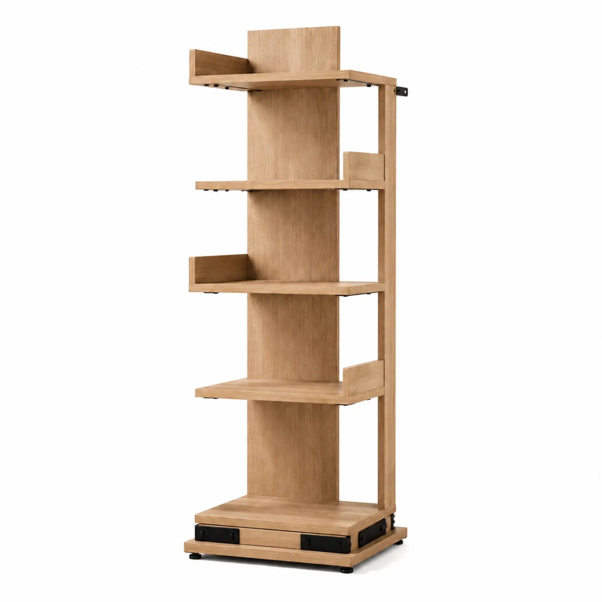 Offset Spine Narrow Multipurpose Bookshelf