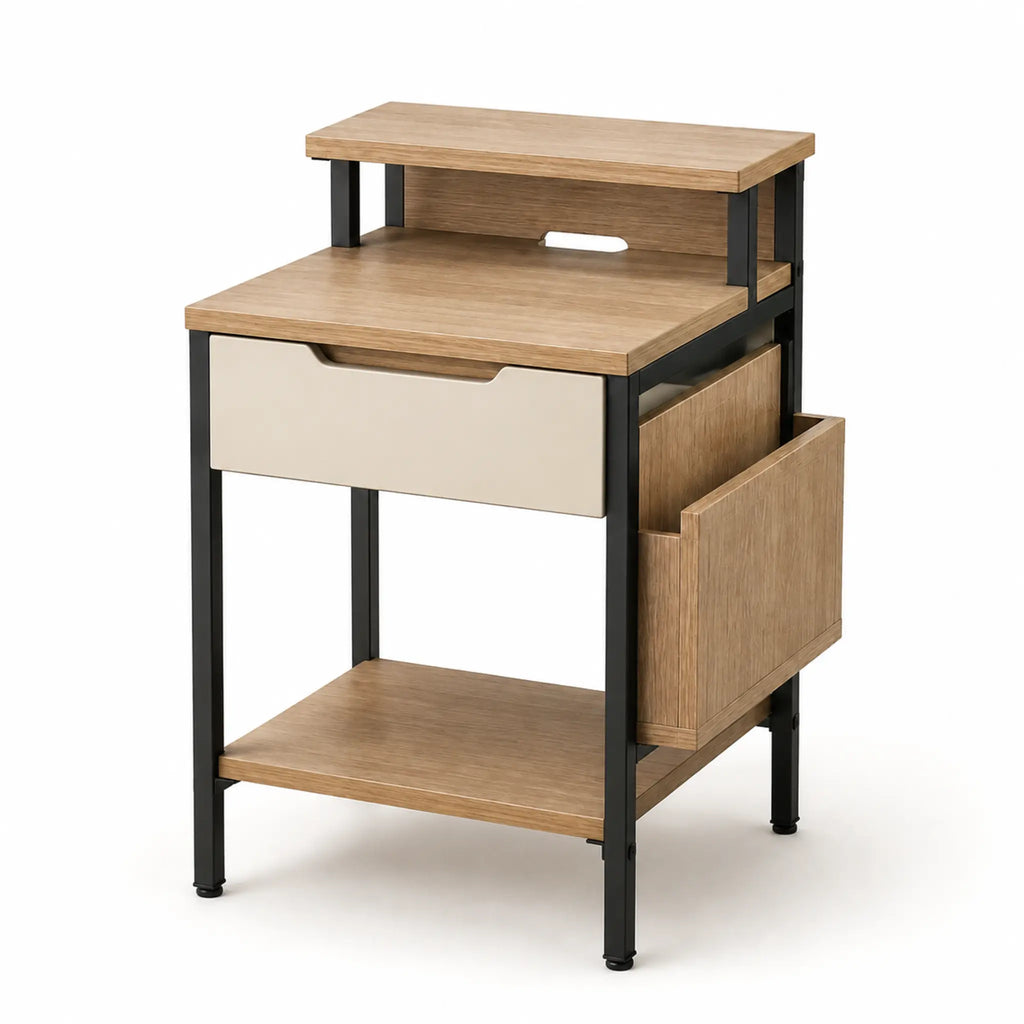 NightDock Slim Two-Level Nightstand