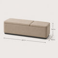 SplitLid Storage Ottoman Bench