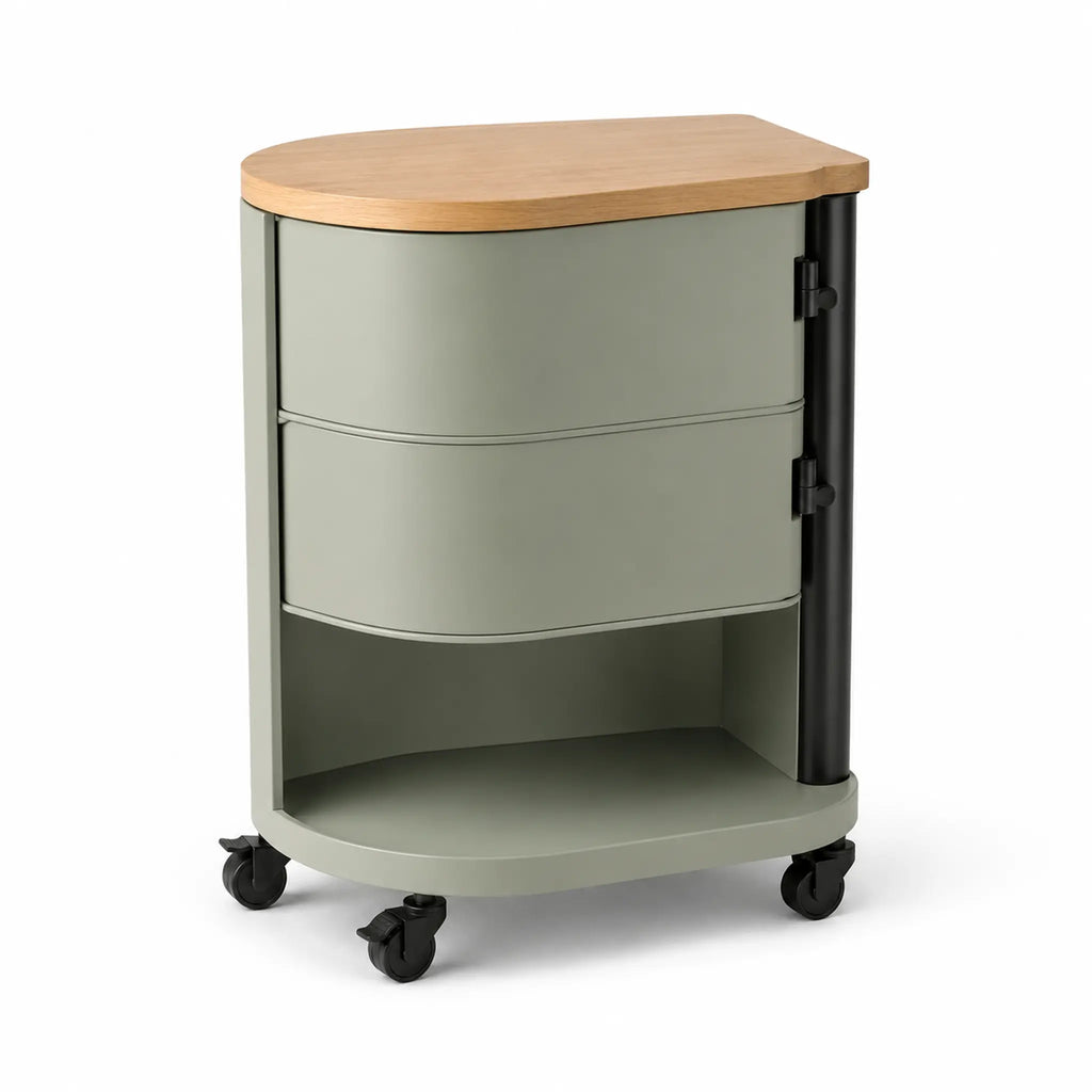 PivotCart Rolling Living Room Storage Cart