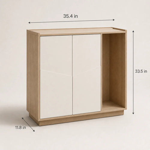 Foldline Narrow Entryway Console Cabinet