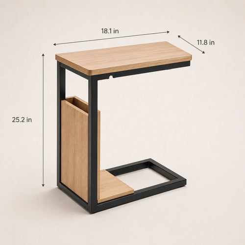 BridgePocket C-Shaped Storage Side Table