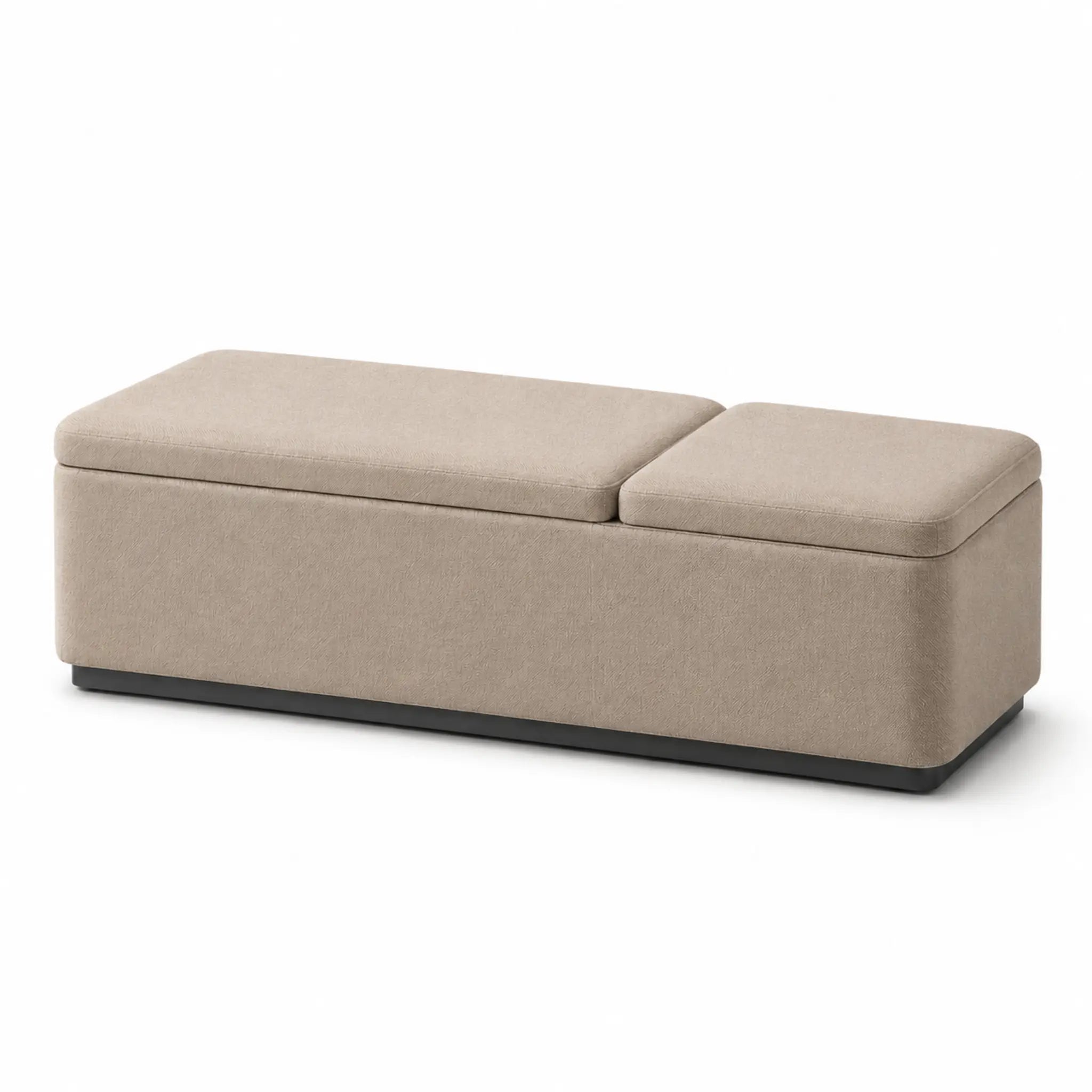 SplitLid Storage Ottoman Bench