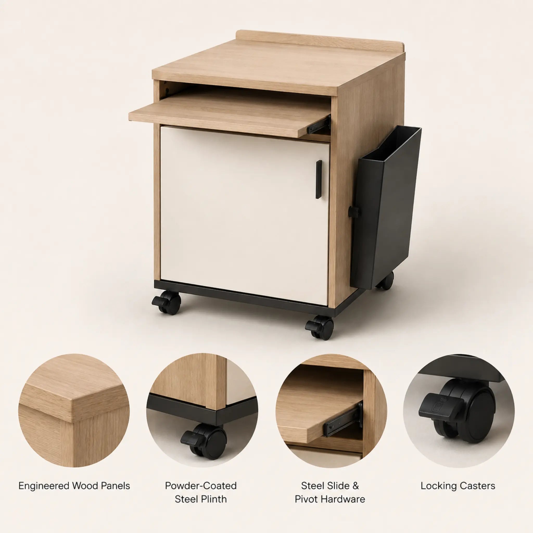 PrintPivot Mobile File and Printer Cabinet
