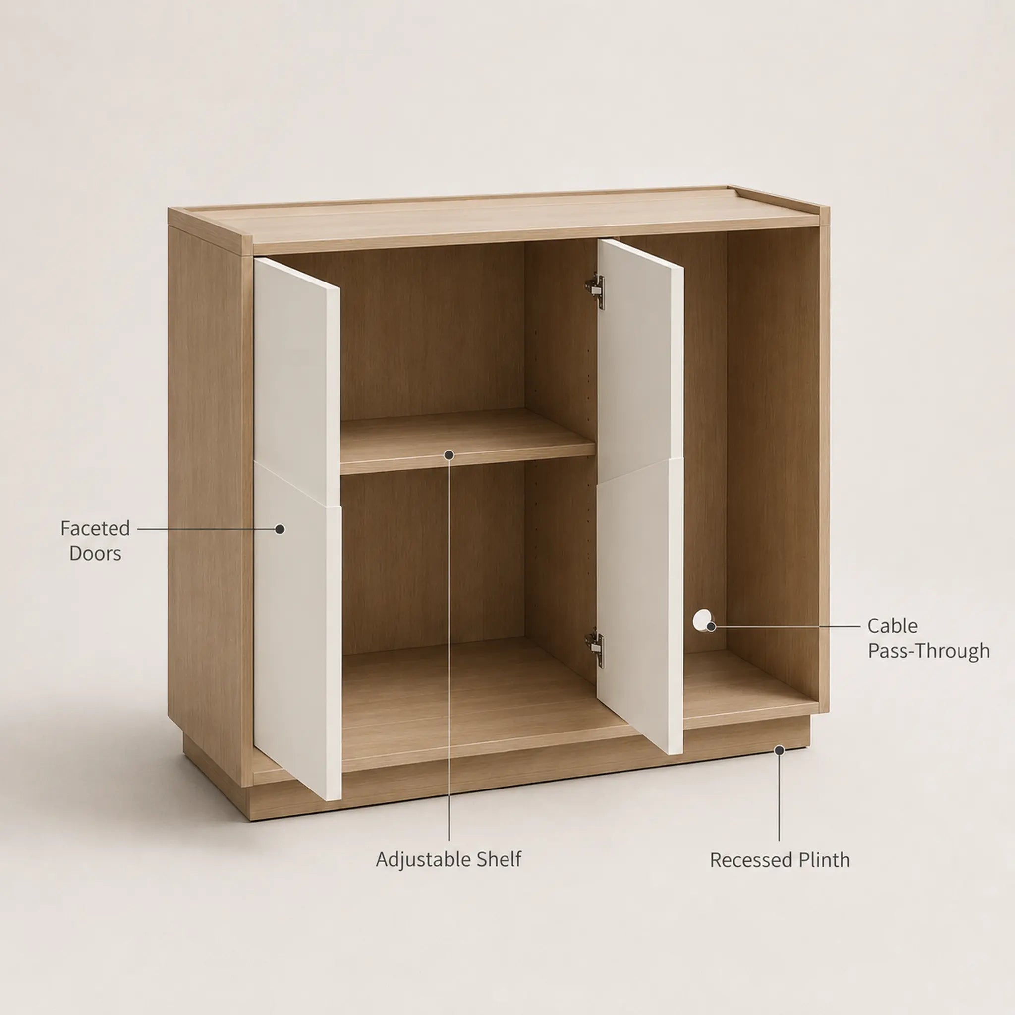Foldline Narrow Entryway Console Cabinet