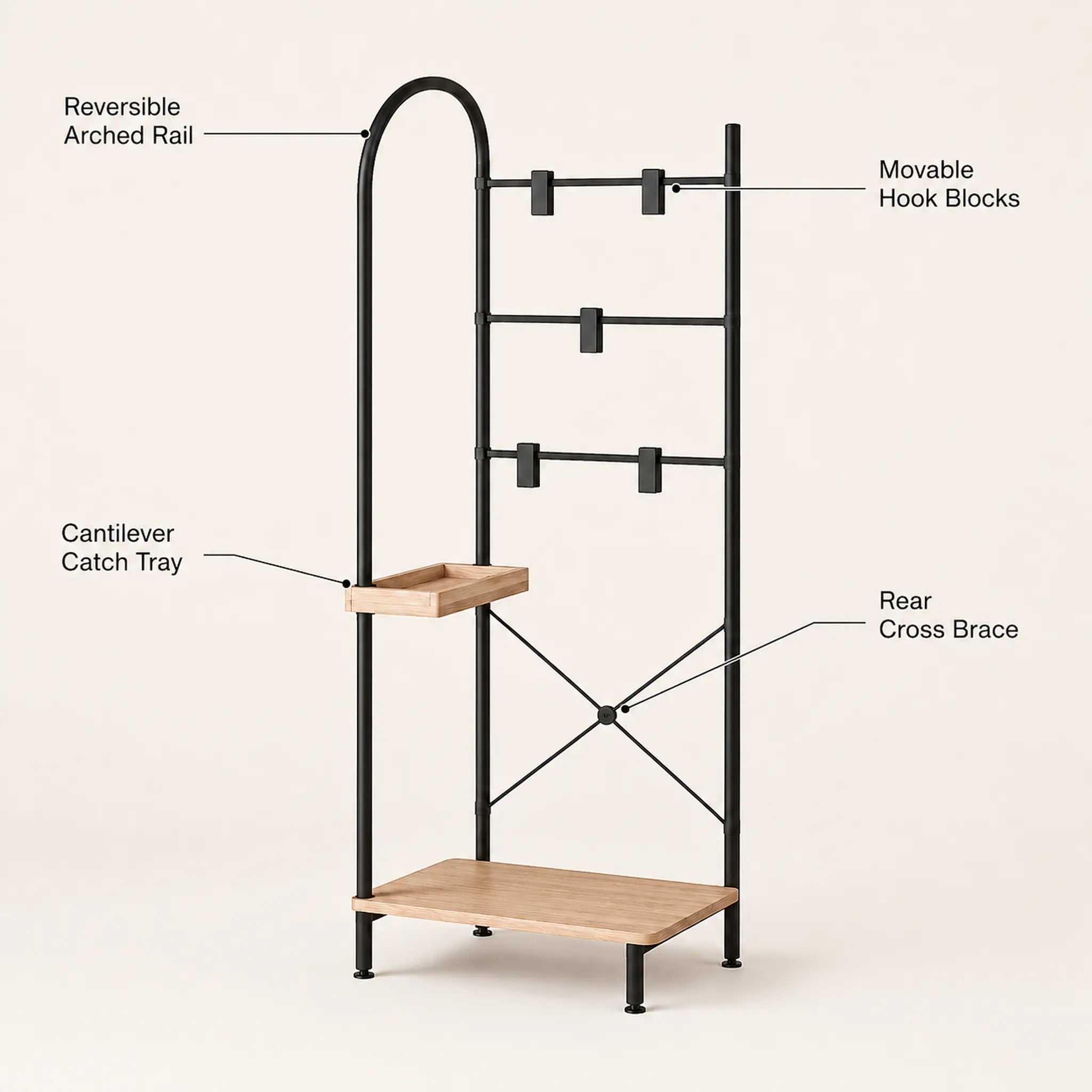 ArcRail Modular Hall Tree