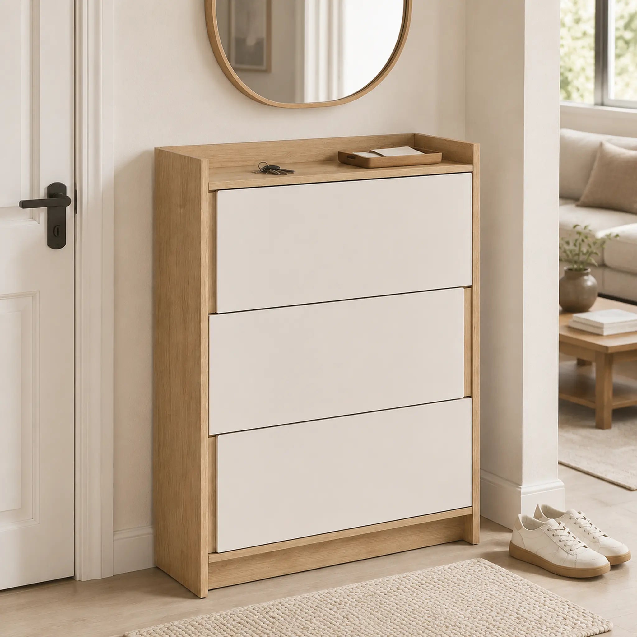 Pivotline Slim Flip-Door Shoe Cabinet