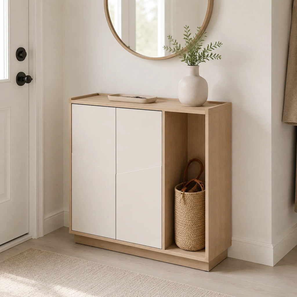Foldline Narrow Entryway Console Cabinet