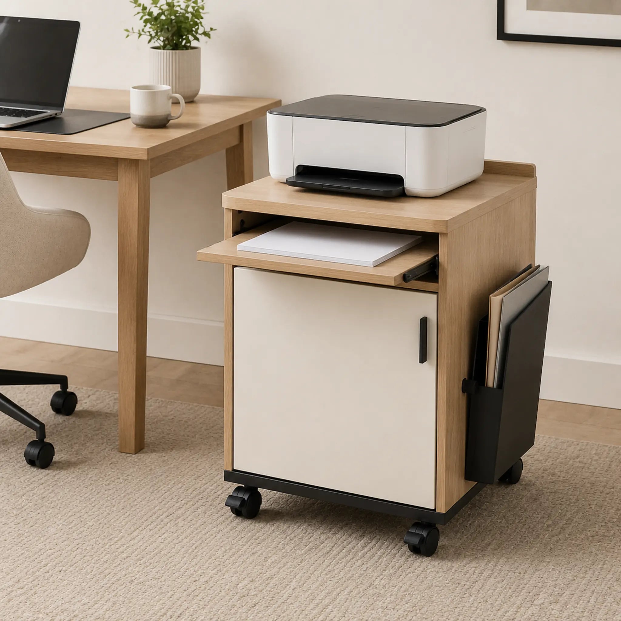 PrintPivot Mobile File and Printer Cabinet