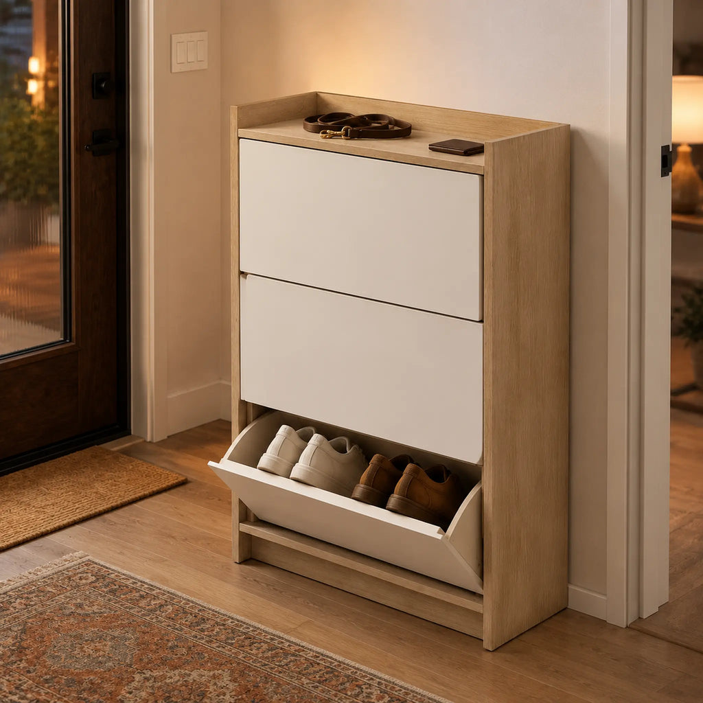 Pivotline Slim Flip-Door Shoe Cabinet