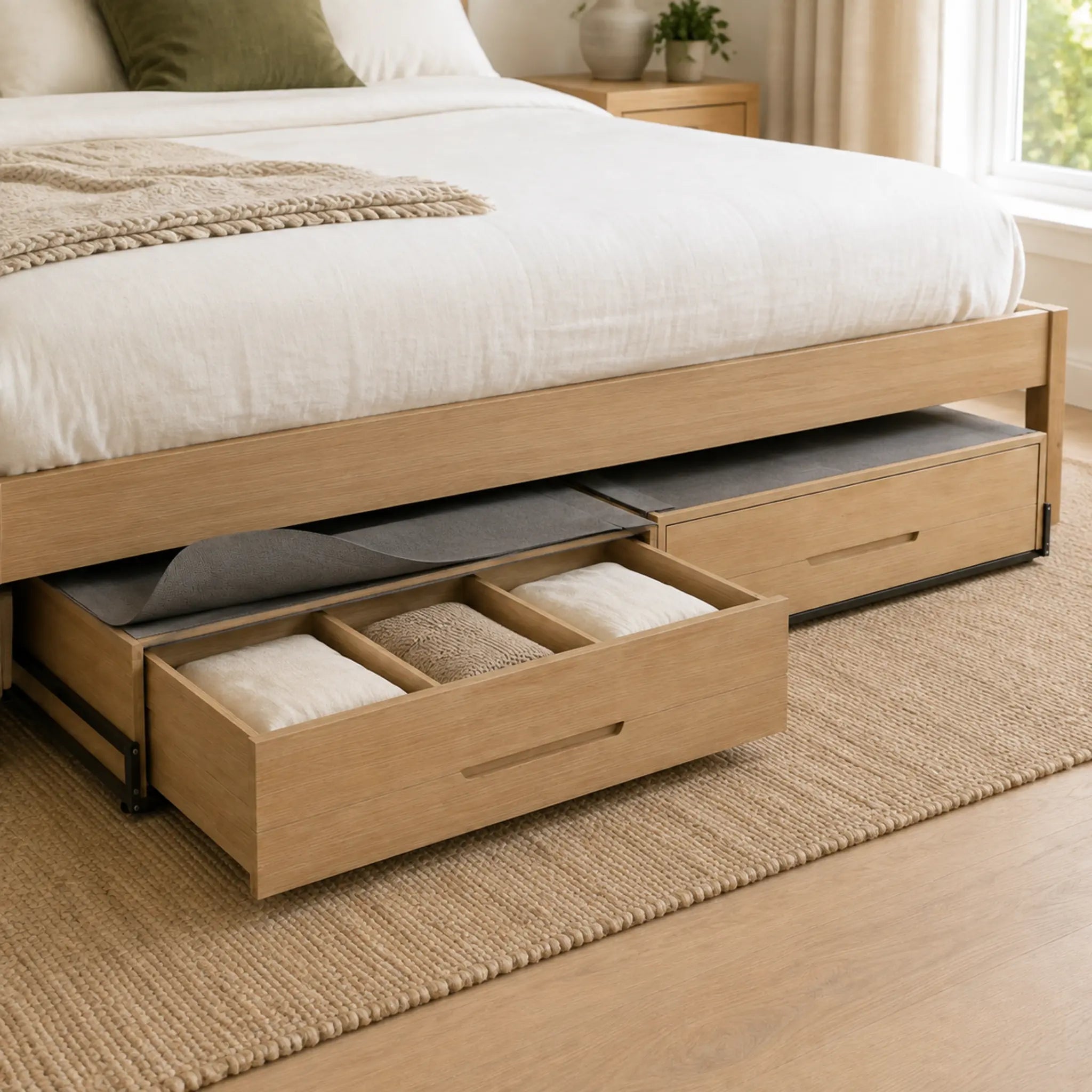 GlidePair Under-Bed Rolling Drawer Set