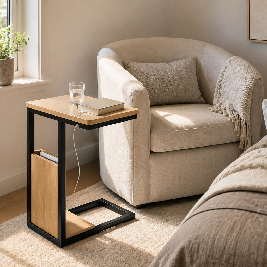 BridgePocket C-Shaped Storage Side Table