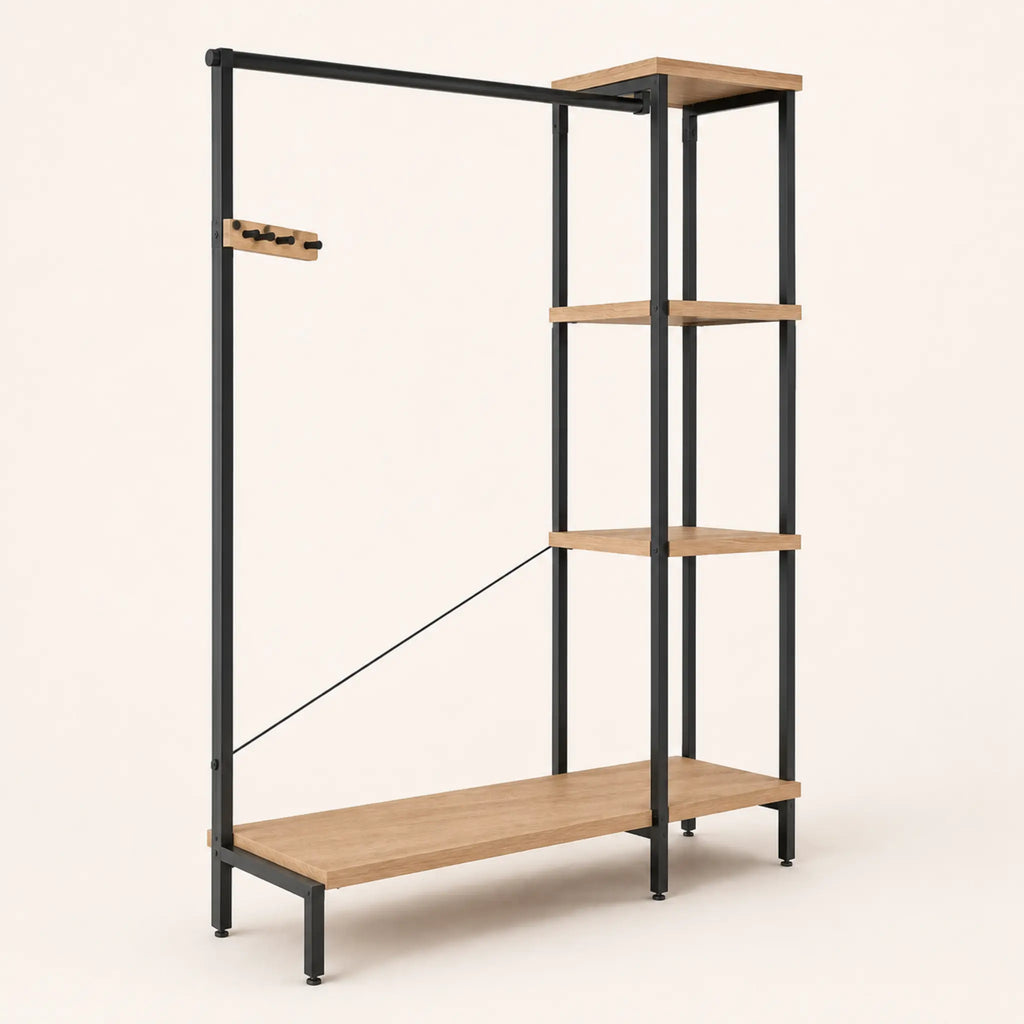 FrameShift Open Garment Rack with Shelves