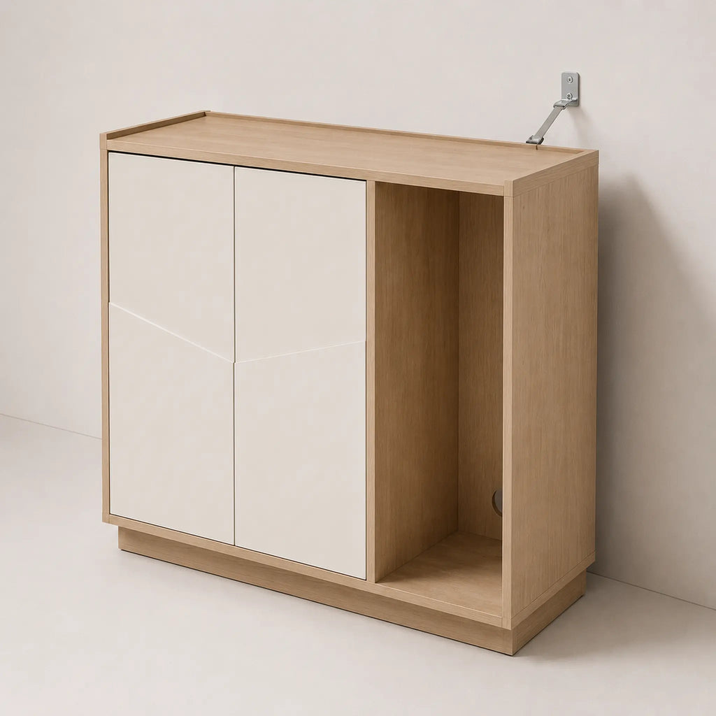 Foldline Narrow Entryway Console Cabinet